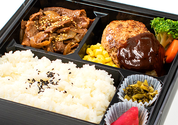 黒毛和牛焼肉&手ごねハンバーグ弁当
